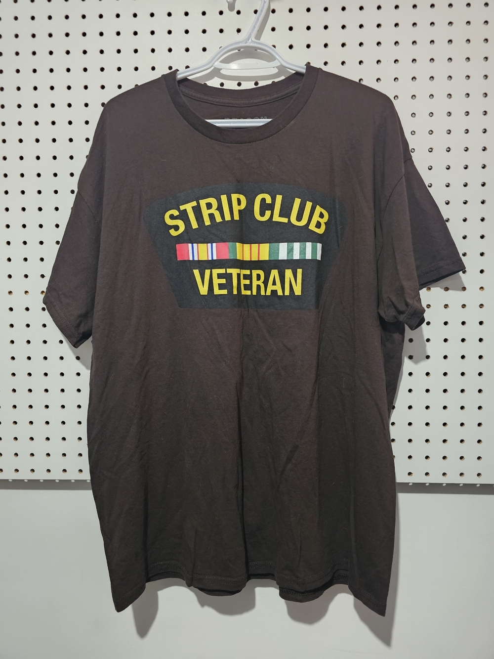Strip Club Veteran Graphic Tee - Brown